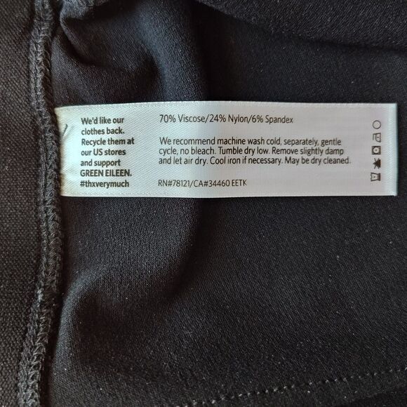 Eileen Fisher Pants Womens Medium Pull On Straight Leg Stretch Viscose Nylon - Picture 6 of 10